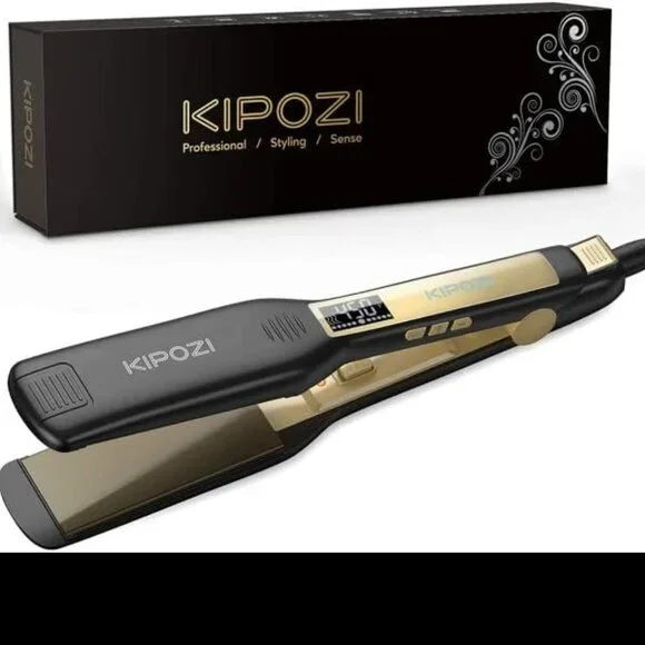 Kipozi Professional Titanium 1.75Inch Flat Iron Hair Straightener Hair Styler - Picture 1 of 15